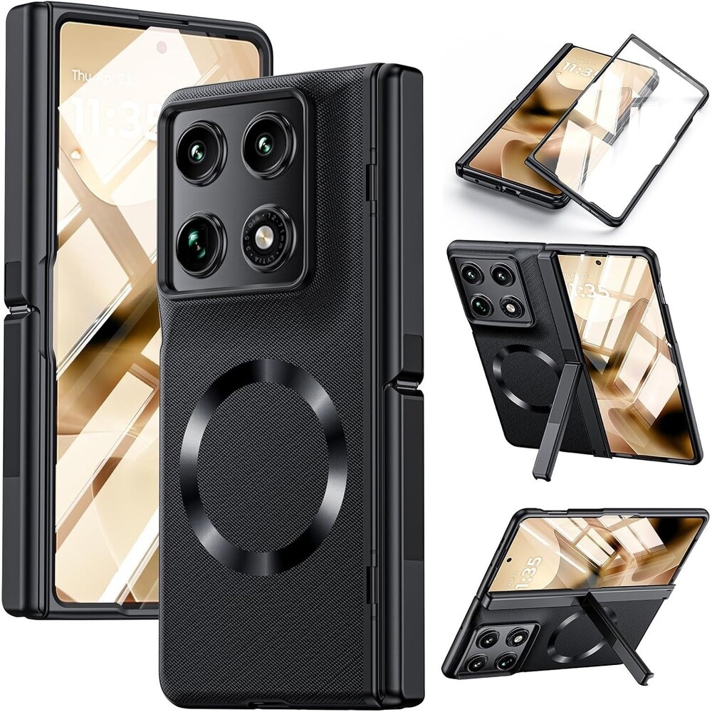 Motorola Razr Fold 2026 Leather MagSafe Case Invis Ring Stand Hinge Protection